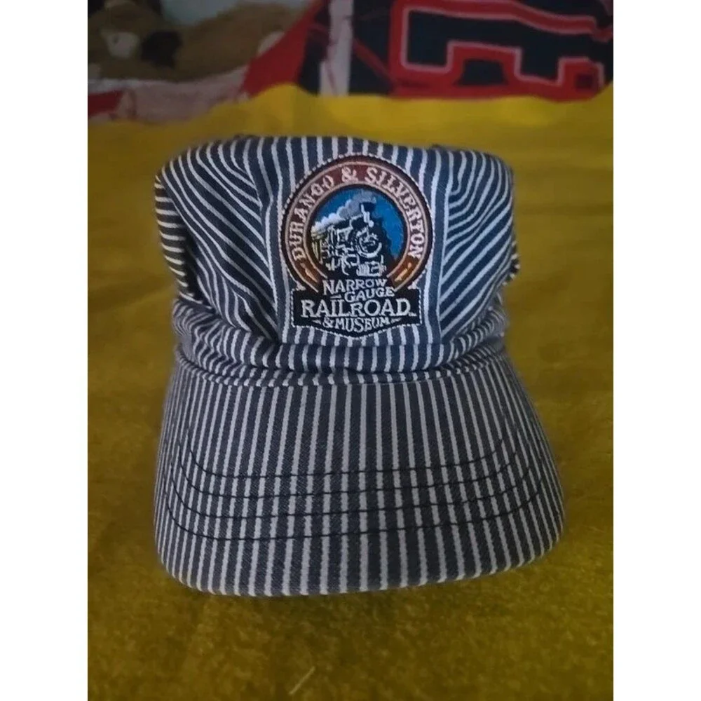 Durango Silverton Rail Road Museum Railroad Striped Conductor Hat Cap